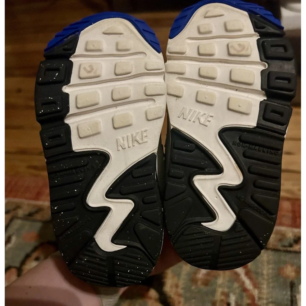 Baby Nike Air Max LTR Leather White Blue Athletic Sneakers Shoes Size 6 C